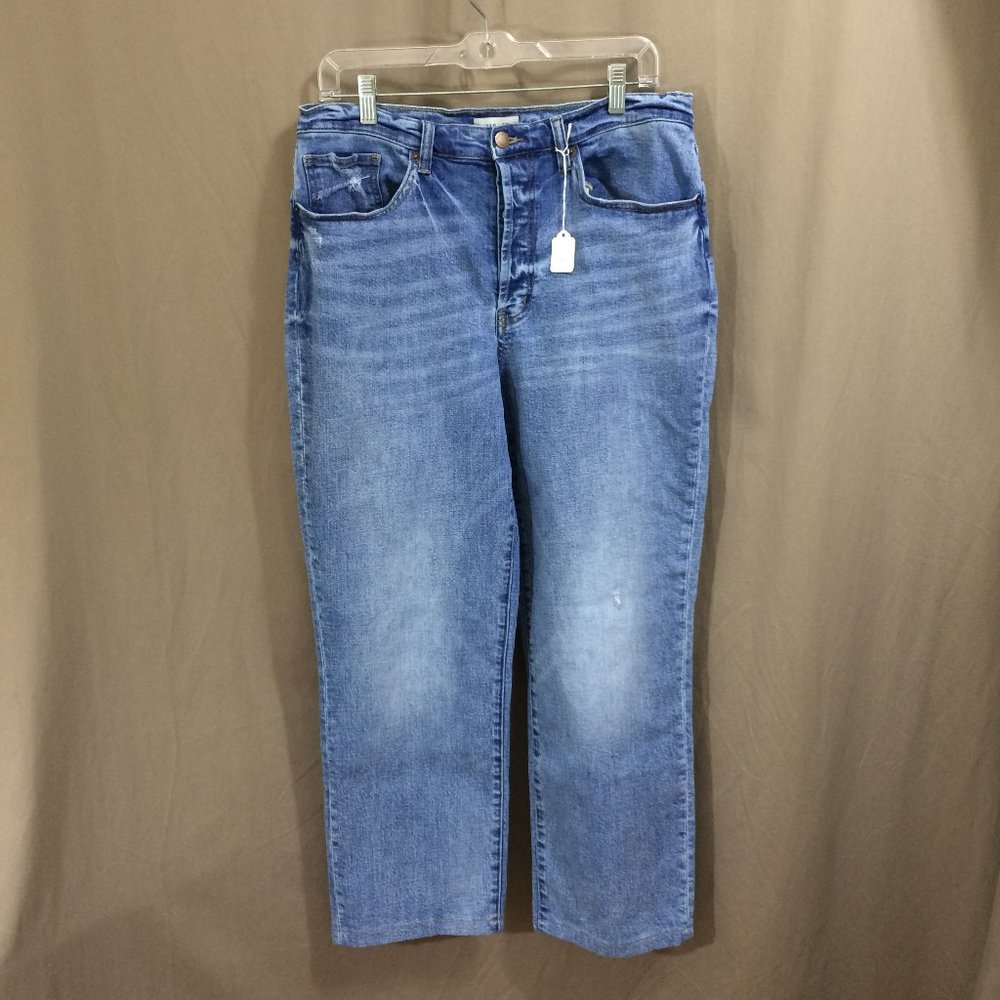 Women Jeans Oliver Logan Button Fly Straight Leg Ankle Medium Wash Size 32 Short